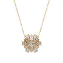 Snowflake Diamond Cluster Pendant