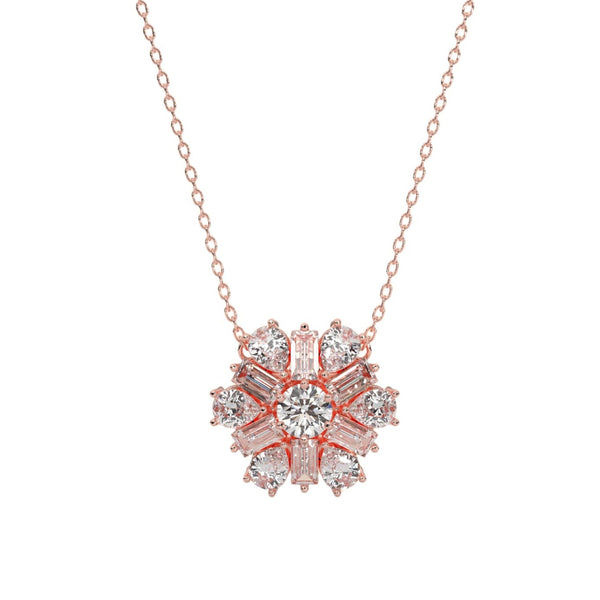 Snowflake Diamond Cluster Pendant