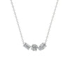 Triple Diamond Bar Pendant Necklace DiamondStatus