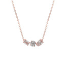 Triple Diamond Bar Pendant Necklace