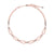 Paperclip Round Diamond Necklace Rose Gold CLR1003-R