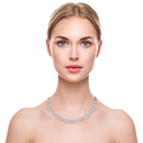 Paperclip Round Diamond Necklace