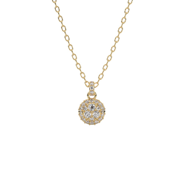 Round Diamond Cluster Pendant