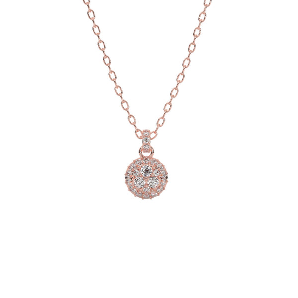 Round Diamond Cluster Pendant