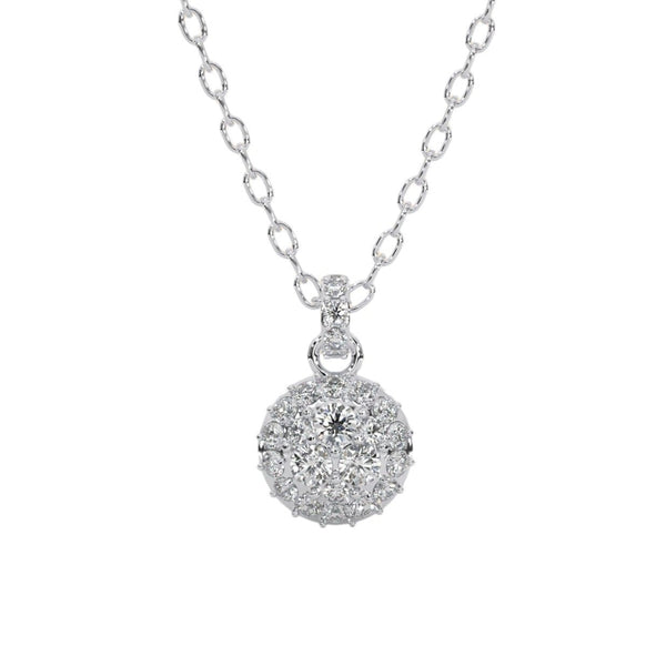 Round Diamond Cluster Pendant