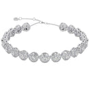 Round Halo Diamond Tennis Bracelet