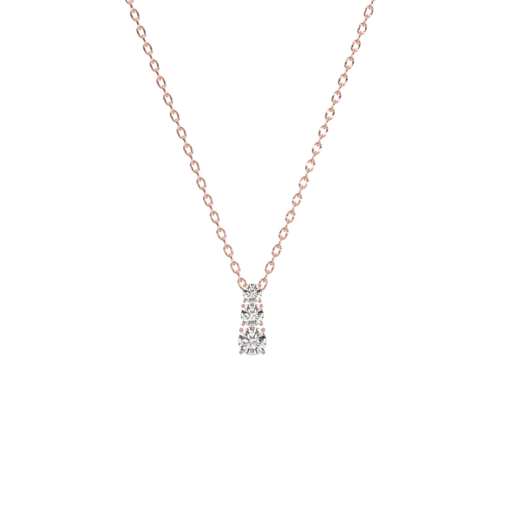 Round Trilogy Diamond Journey Pendant
