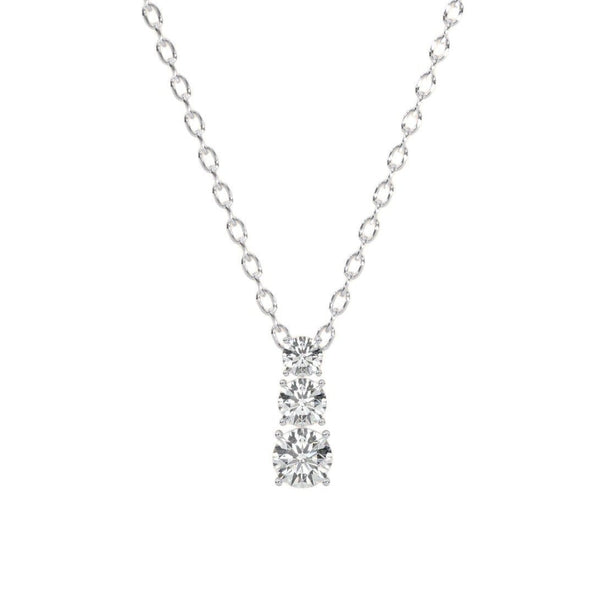 Round Trilogy Diamond Journey Pendant