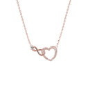 Infinity Heart Round Diamond Pendant