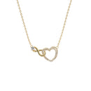 Infinity Heart Round Diamond Pendant