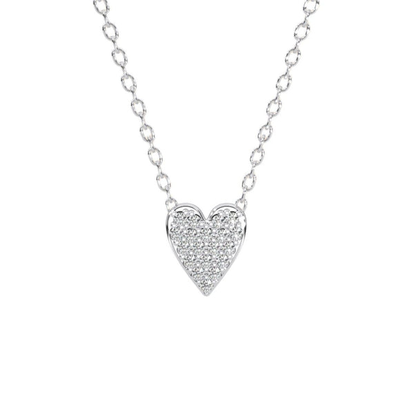 Heart Cluster Round Diamond Pendant
