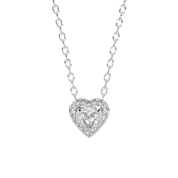 Halo Heart Diamond Pendant