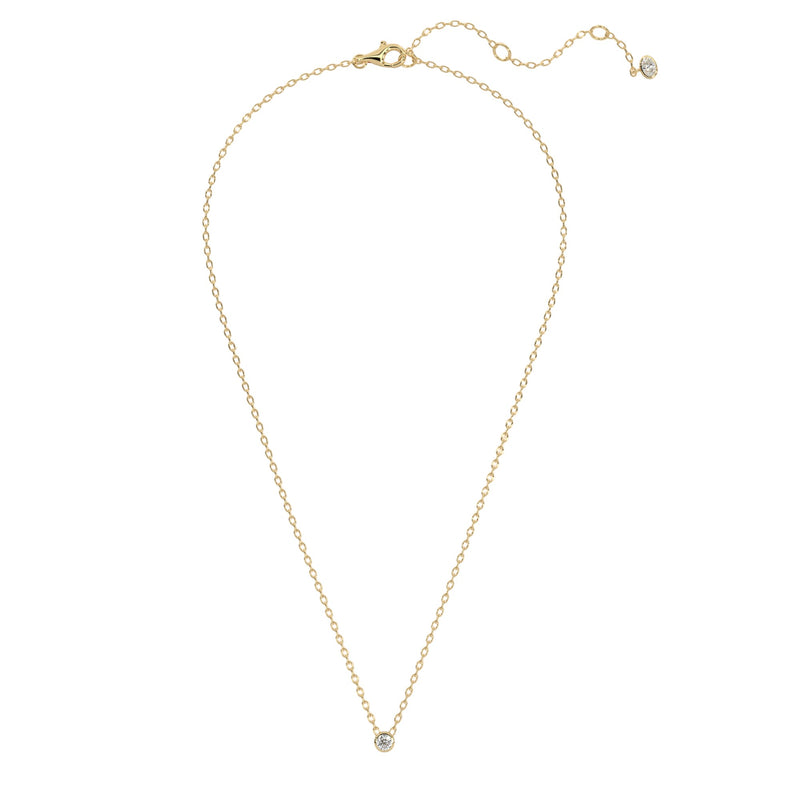 Round Rub Over Diamond Pendant