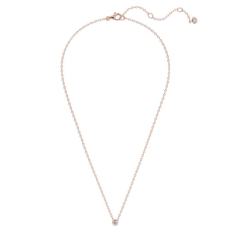 Round Rub Over Diamond Pendant