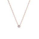 Round Rub Over Diamond Pendant