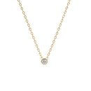 Round Rub Over Diamond Pendant