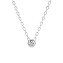 Round Rub Over Diamond Pendant