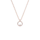 Inner Diamond Circle Halo Pendant