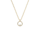 Inner Diamond Circle Halo Pendant