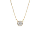 Round Halo Diamond Pendant