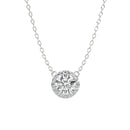Round Halo Diamond Pendant