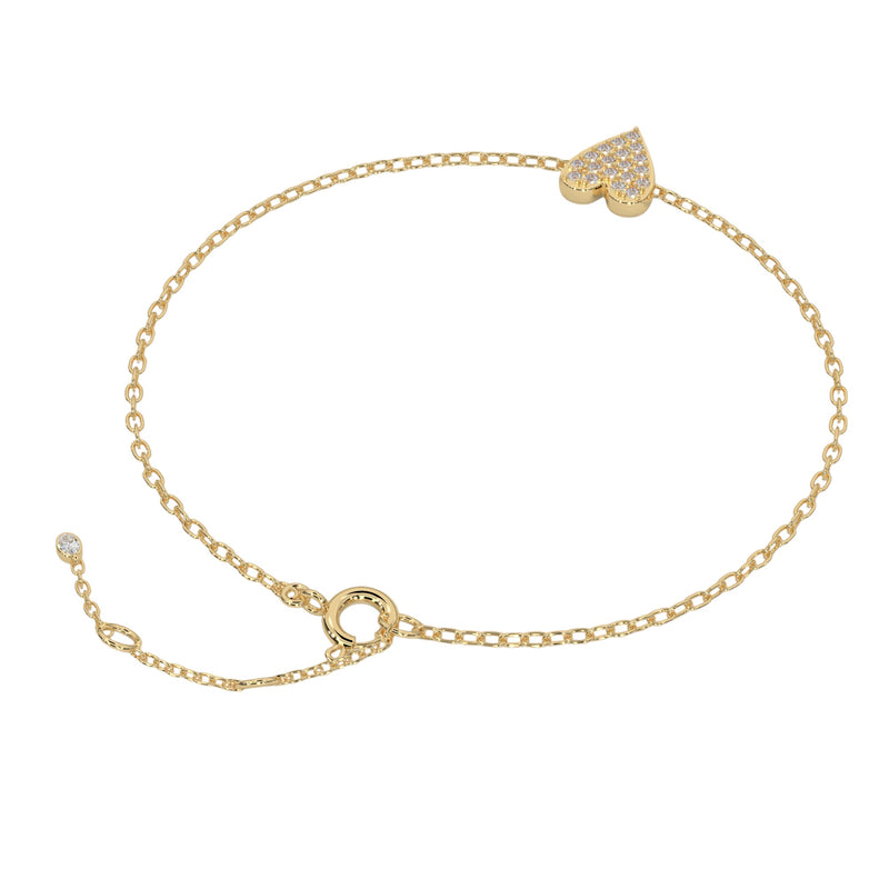 Heart Cluster Diamond Bracelet