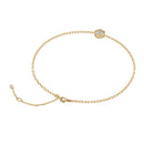 Round Rub Over Single Diamond Bracelet