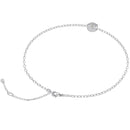 Round Rub Over Single Diamond Bracelet