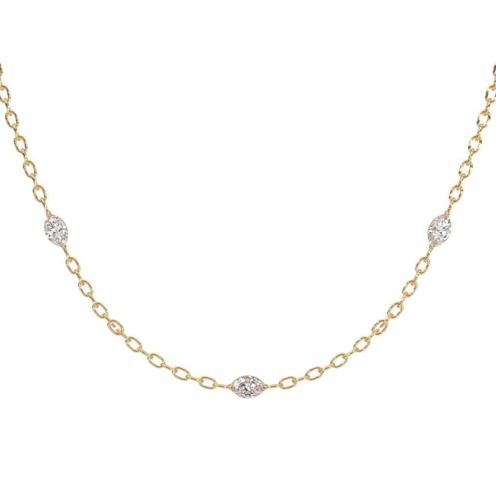 Marquise Trilogy Chain Necklace