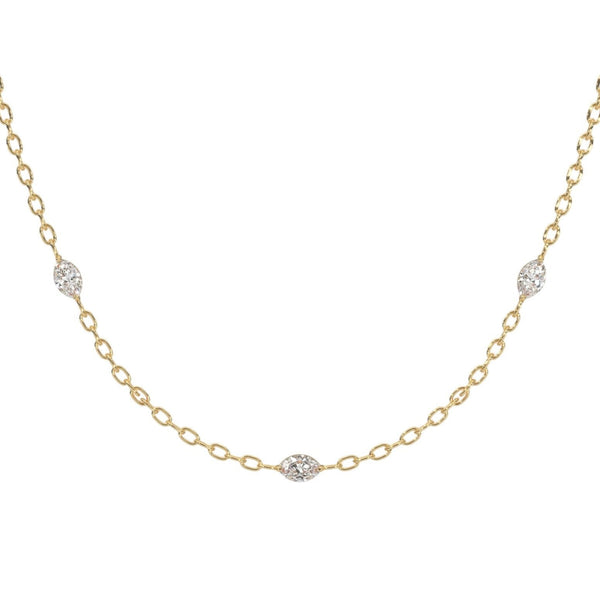 Marquise Trilogy Chain Necklace