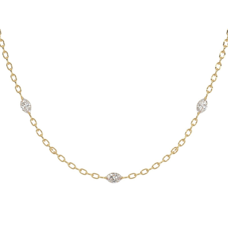 Marquise Trilogy Chain Necklace
