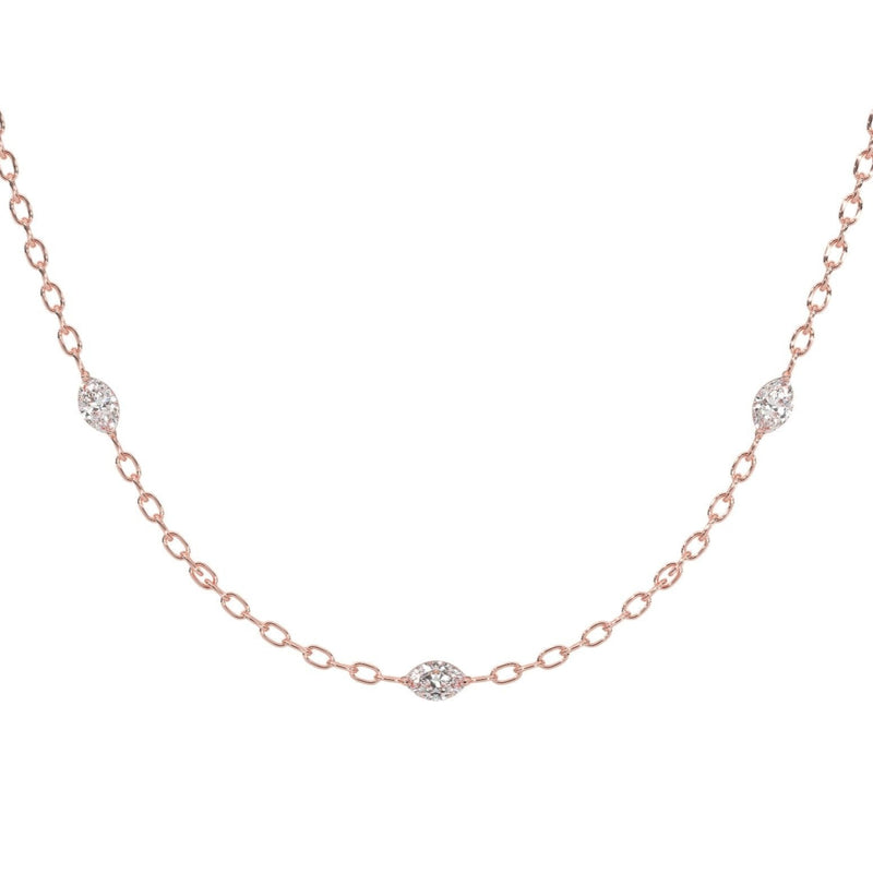 Marquise Trilogy Chain Necklace