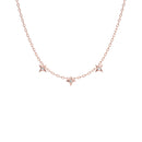 Round Trilogy Star Diamond Necklace
