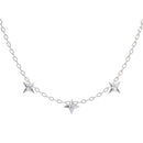 Round Trilogy Star Diamond Necklace