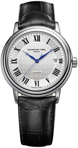 Raymond Weil Maestro Men's Watch Silver Leather 2837-STC-00659