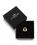Coach Sammy Ladies Ring Watch Gold / Black Dial 14504623 Coach