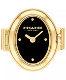 Coach Sammy Ladies Ring Watch Gold / Black Dial 14504623 Coach