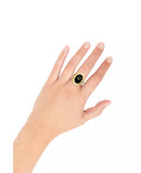 Coach Sammy Ladies Ring Watch Gold / Black Dial 14504623 Coach