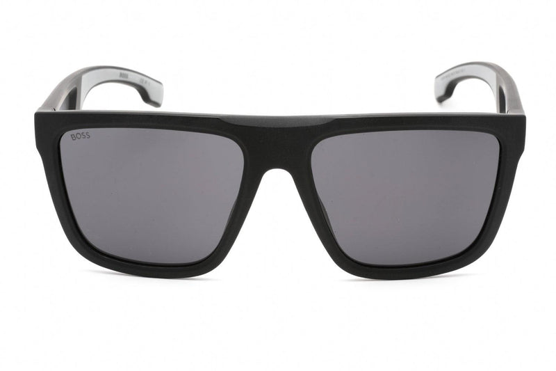 Boss 1451/S Men's Black Rectangular Sunglasses 0O6W - WatchStatus Ltd