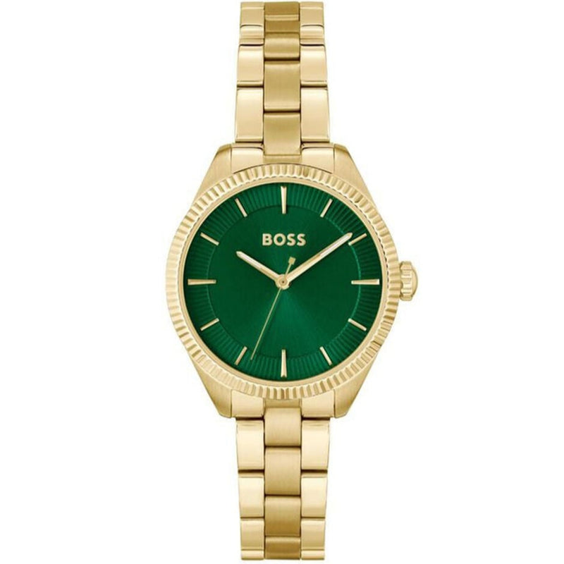BOSS Sage Ladies Gold Green Watch 1502729