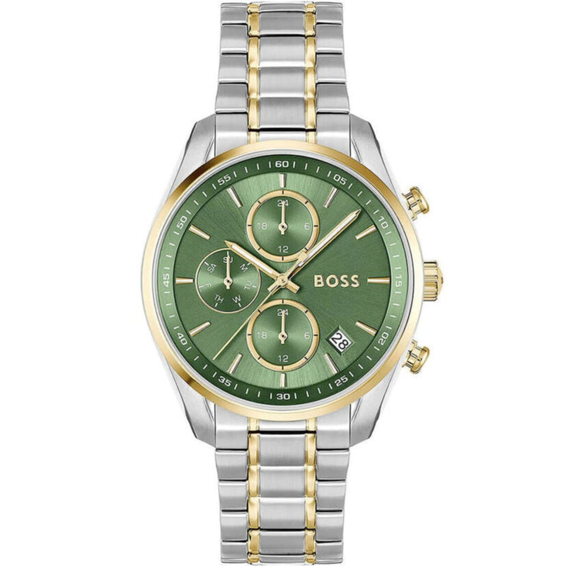 BOSS Grand Tour Ladies Two-Tone Green Watch 1502766