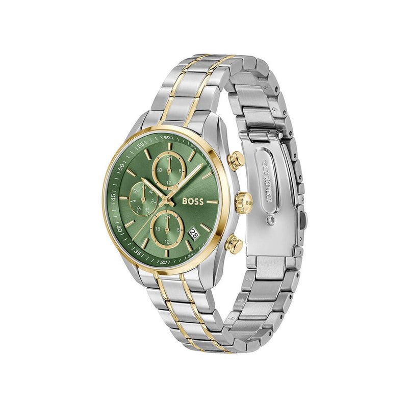 BOSS Grand Tour Ladies Two-Tone Green Watch 1502766