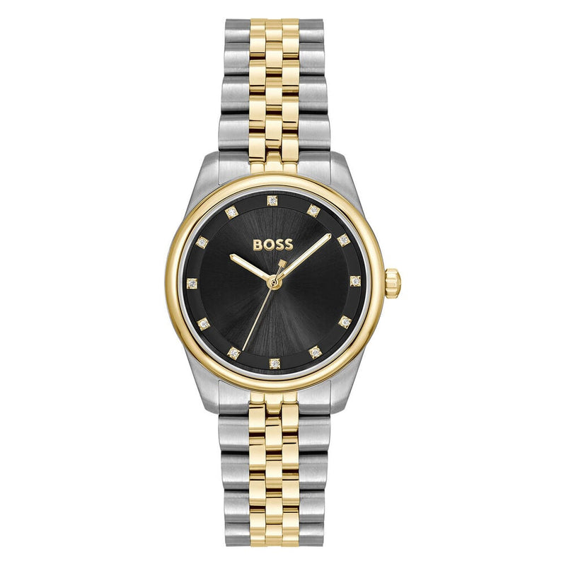 BOSS Graceful Precious Ladies Two-Tone Black Watch 1502811