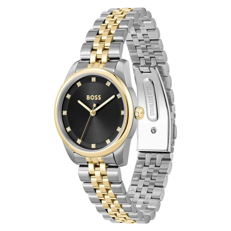 BOSS Graceful Precious Ladies Two-Tone Black Watch 1502811