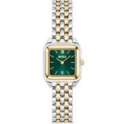BOSS Mae Petite Ladies Two-Tone Green Watch 1502822 BOSS
