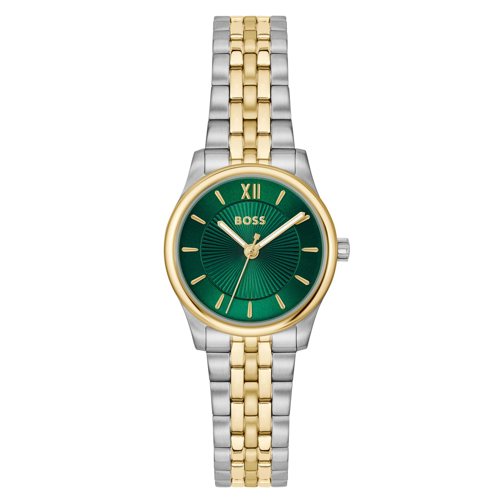 BOSS Graceful Mina Ladies Watch Two Tone Green 1502841