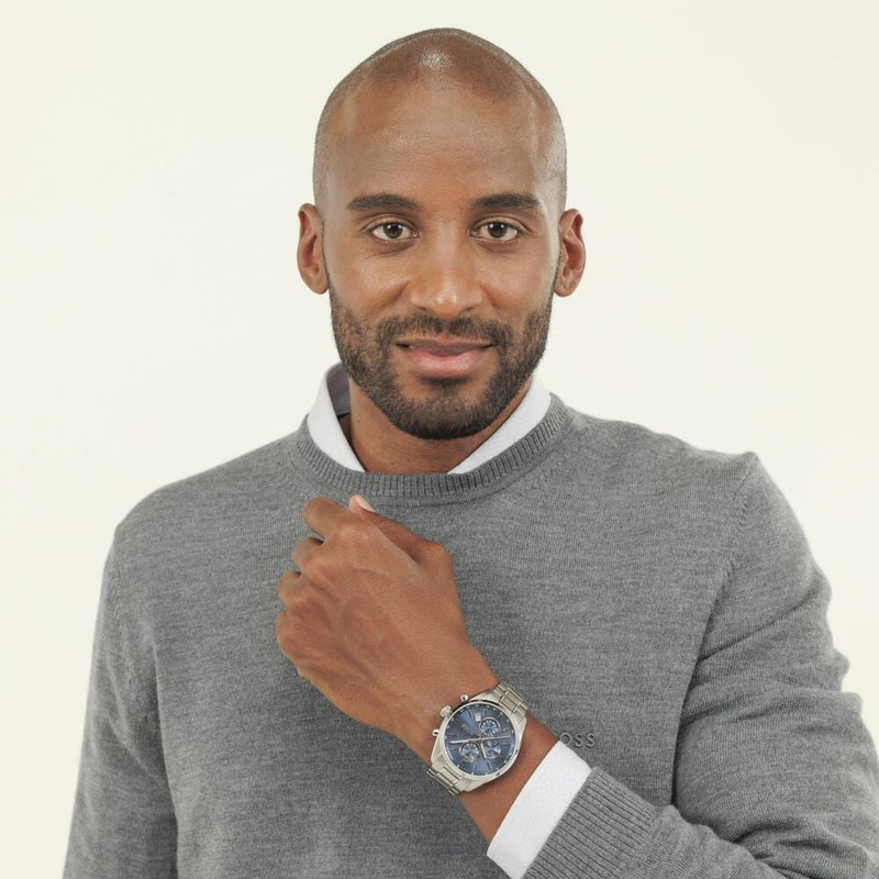 BOSS Grand Prix 44 Men's Blue Watch 1514226