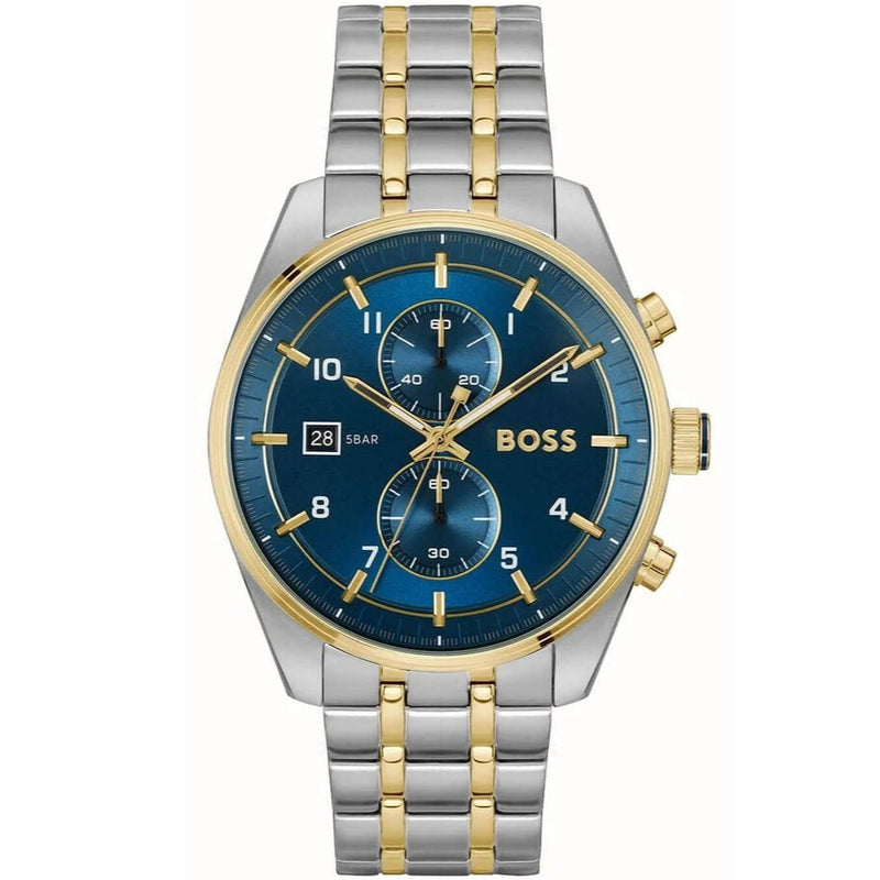 BOSS Skytraveller Men's Two-Tone Blue Watch 1514247
