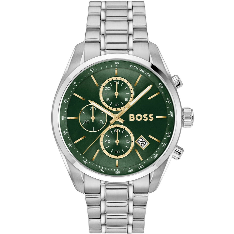 BOSS Grand Prix 44 Men's Green Watch 1514266