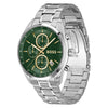 BOSS Grand Prix 44 Men's Watch Green Two-Tone 1514266 BOSS